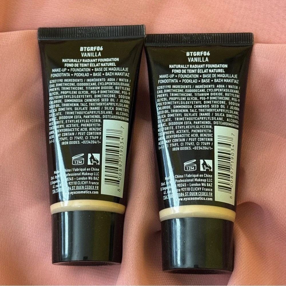 NYX Born to‎ Glow Liquid Foundation Shade Vanilla New Sealed 2 Pack